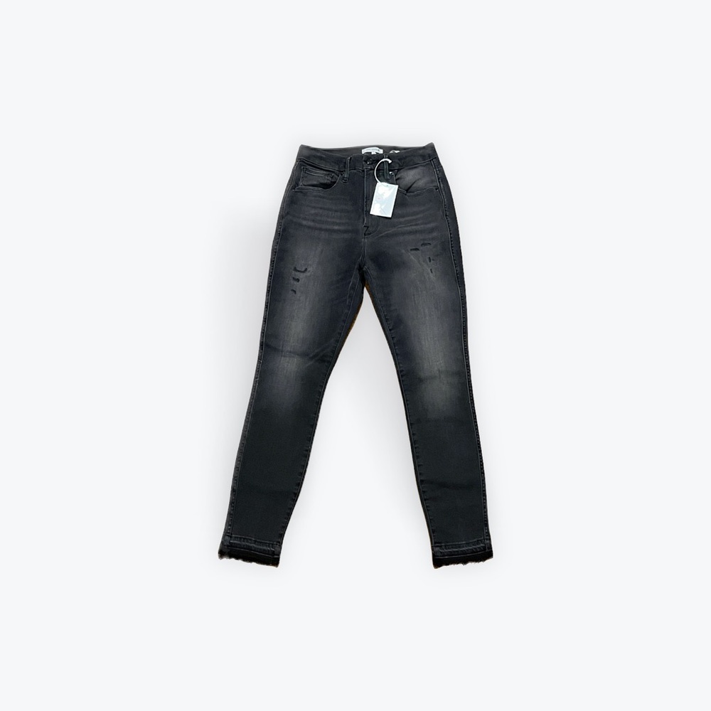 Good American Good Curve Crop Black Skinny Jeans NWT